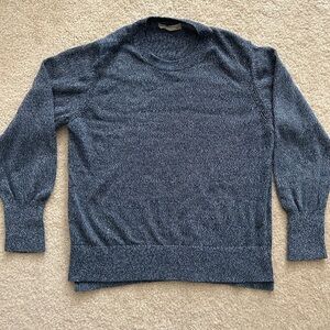 Everlane Heathered Blue Crew Neck Sweater